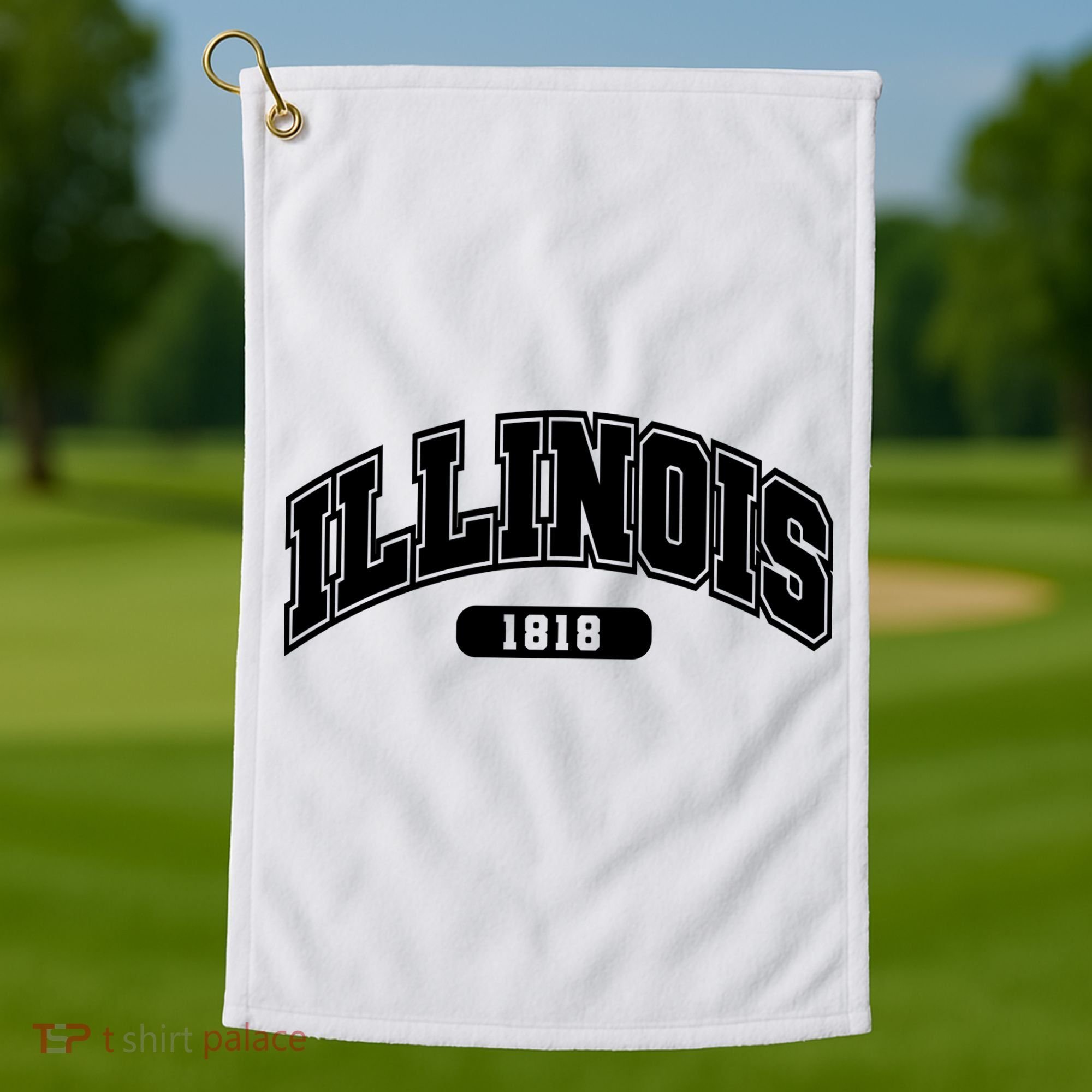 Illinois Collegiate Style 1818 Golf Towel