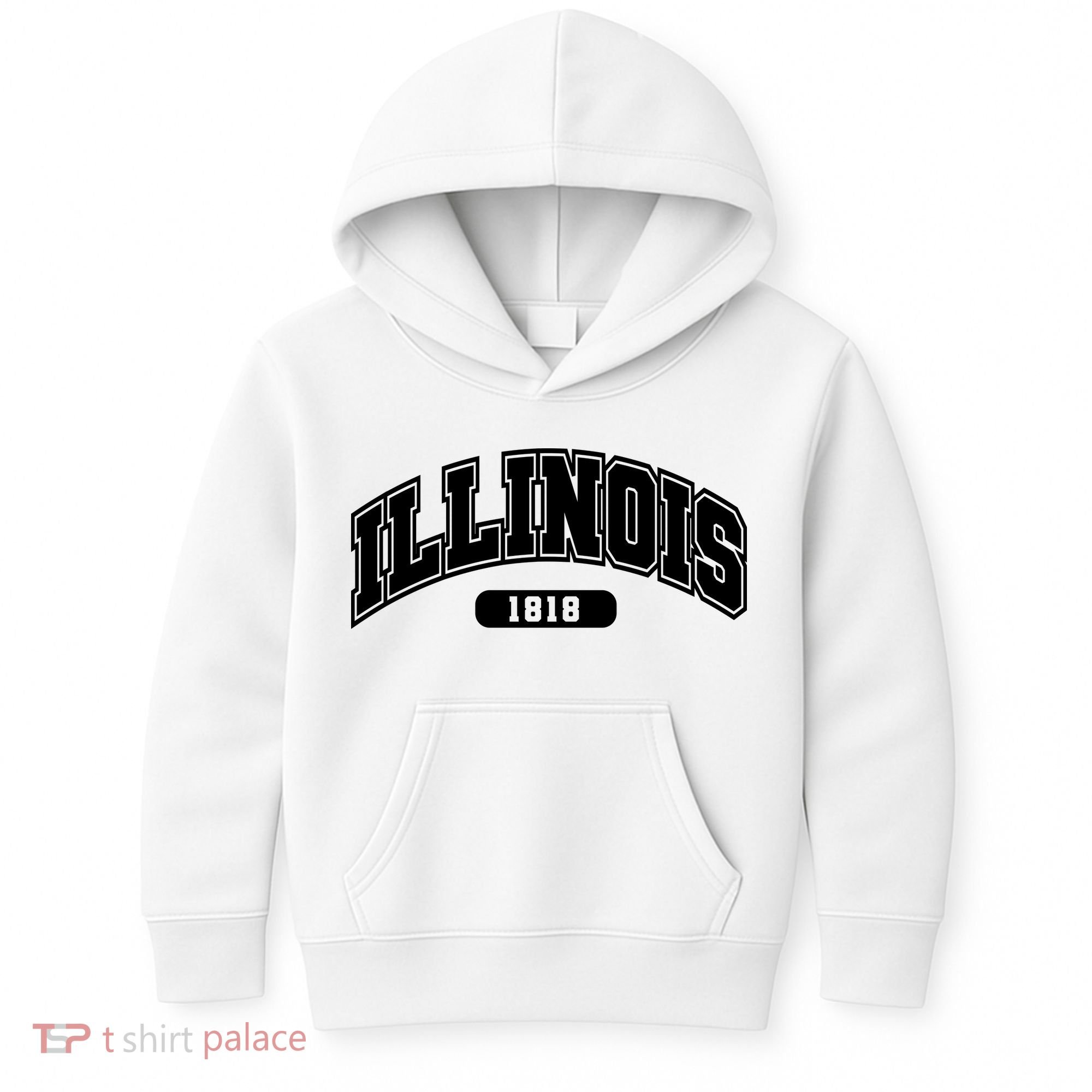 Illinois Collegiate Style 1818 Kids Hoodie