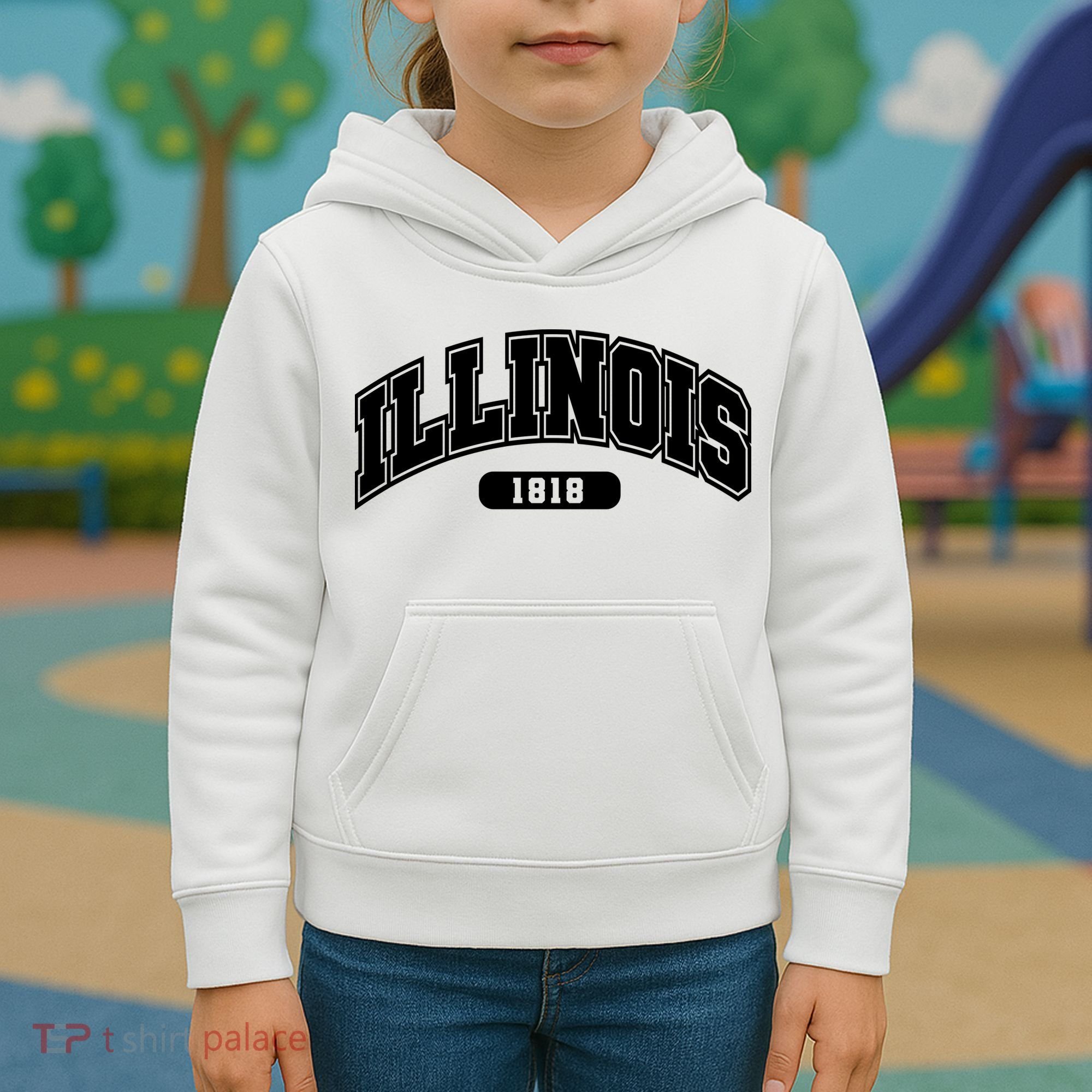 Illinois Collegiate Style 1818 Kids Hoodie