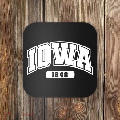 Iowa Collegiate Style 1846 Coaster