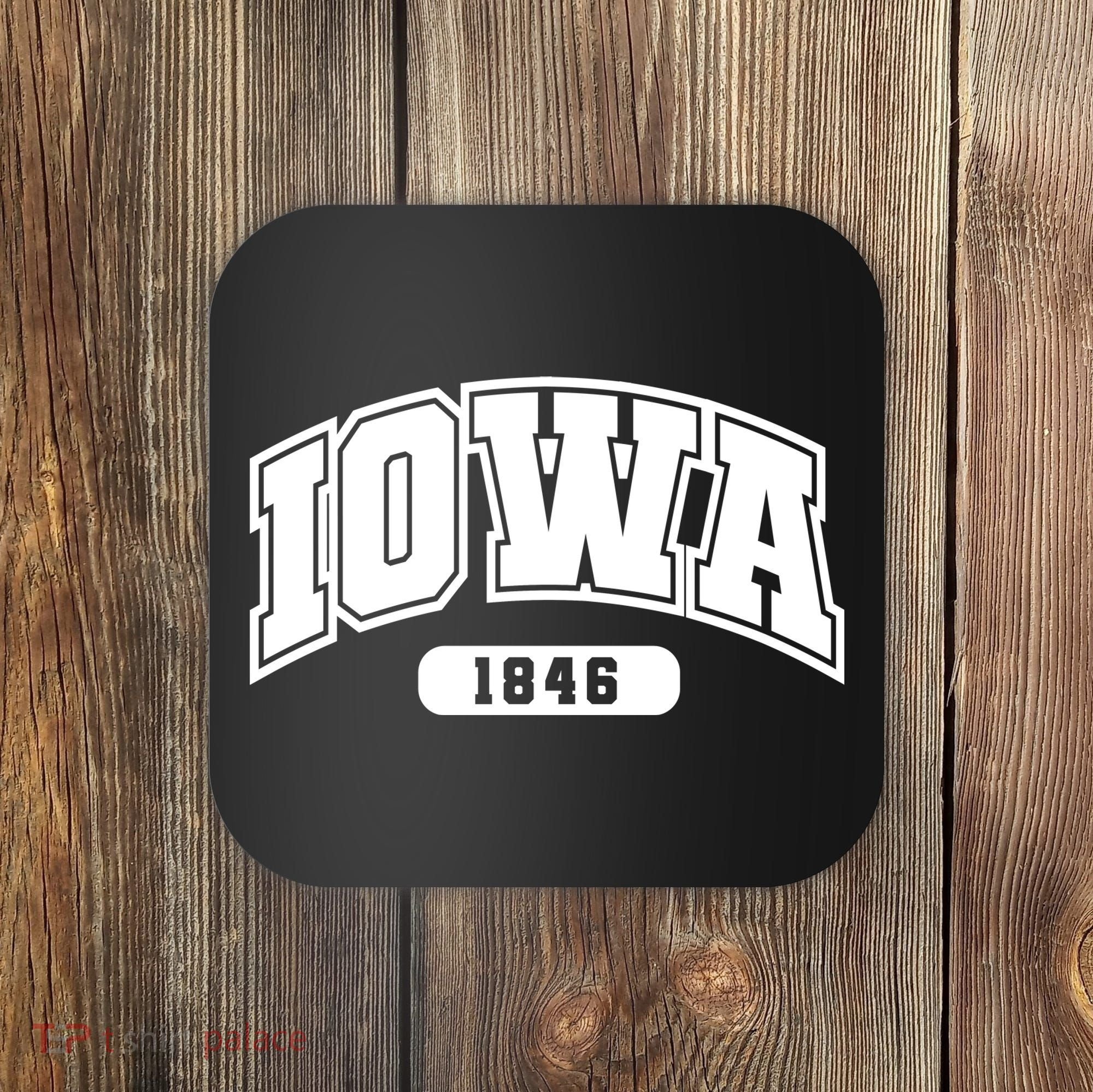 Iowa Collegiate Style 1846 Coaster