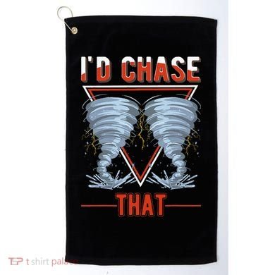ID Chase That Tornado Storm Chaser Golf Towel