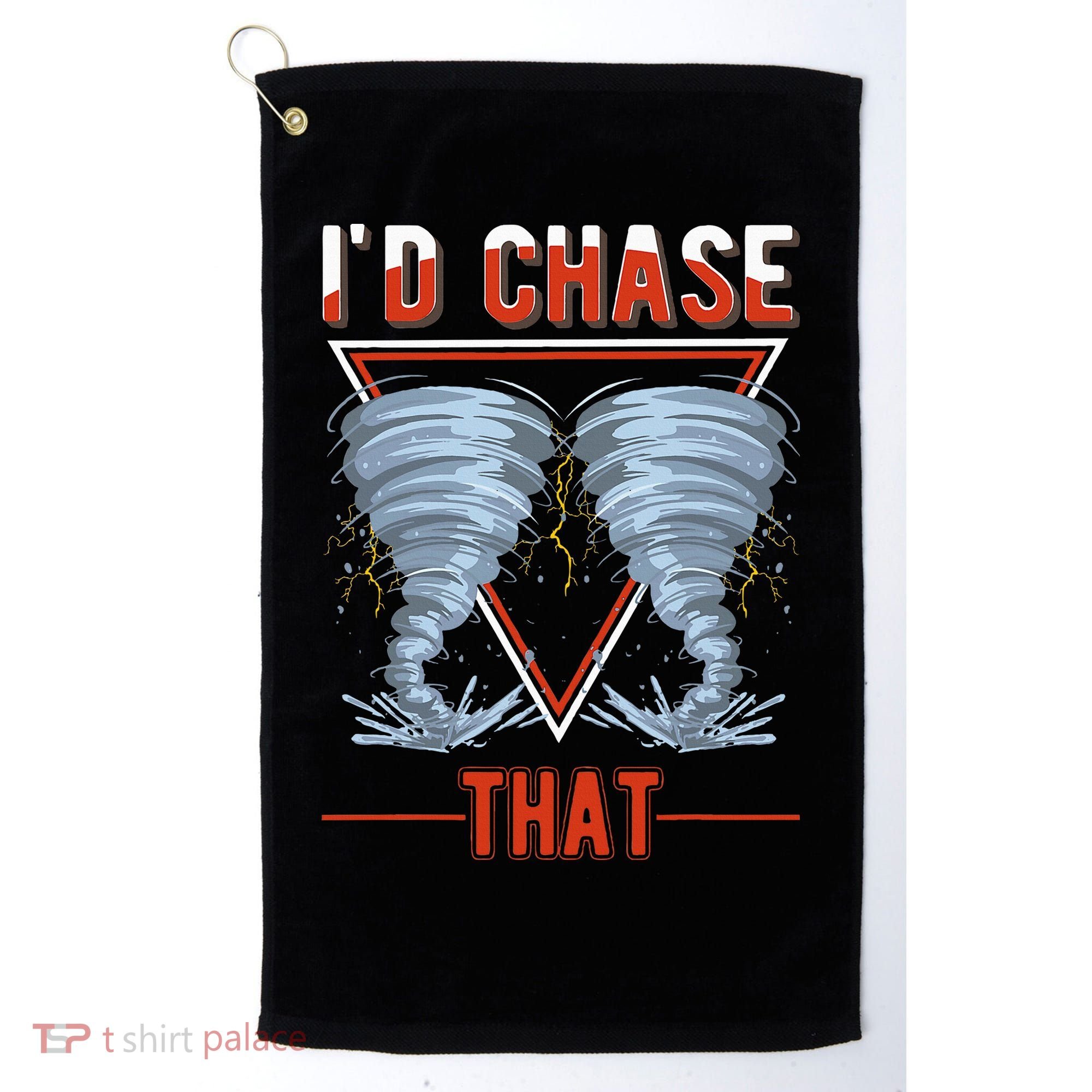 ID Chase That Tornado Storm Chaser Golf Towel