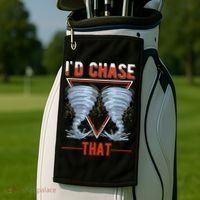 ID Chase That Tornado Storm Chaser Golf Towel thumb 2