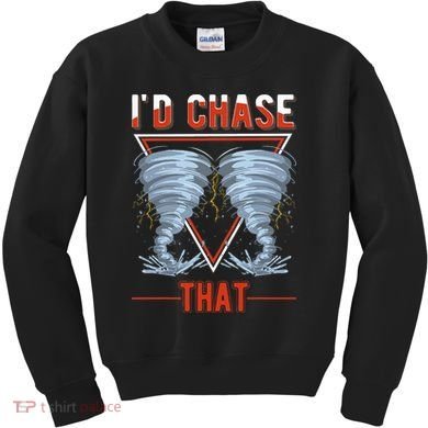 ID Chase That Tornado Storm Chaser Kids Sweatshirt