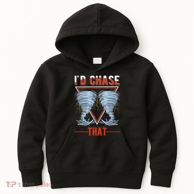 ID Chase That Tornado Storm Chaser Kids Hoodie