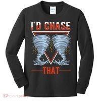 ID Chase That Tornado Storm Chaser Kids Long Sleeve Shirt thumb 0