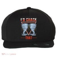 ID Chase That Tornado Storm Chaser Wool Snapback Cap thumb 0