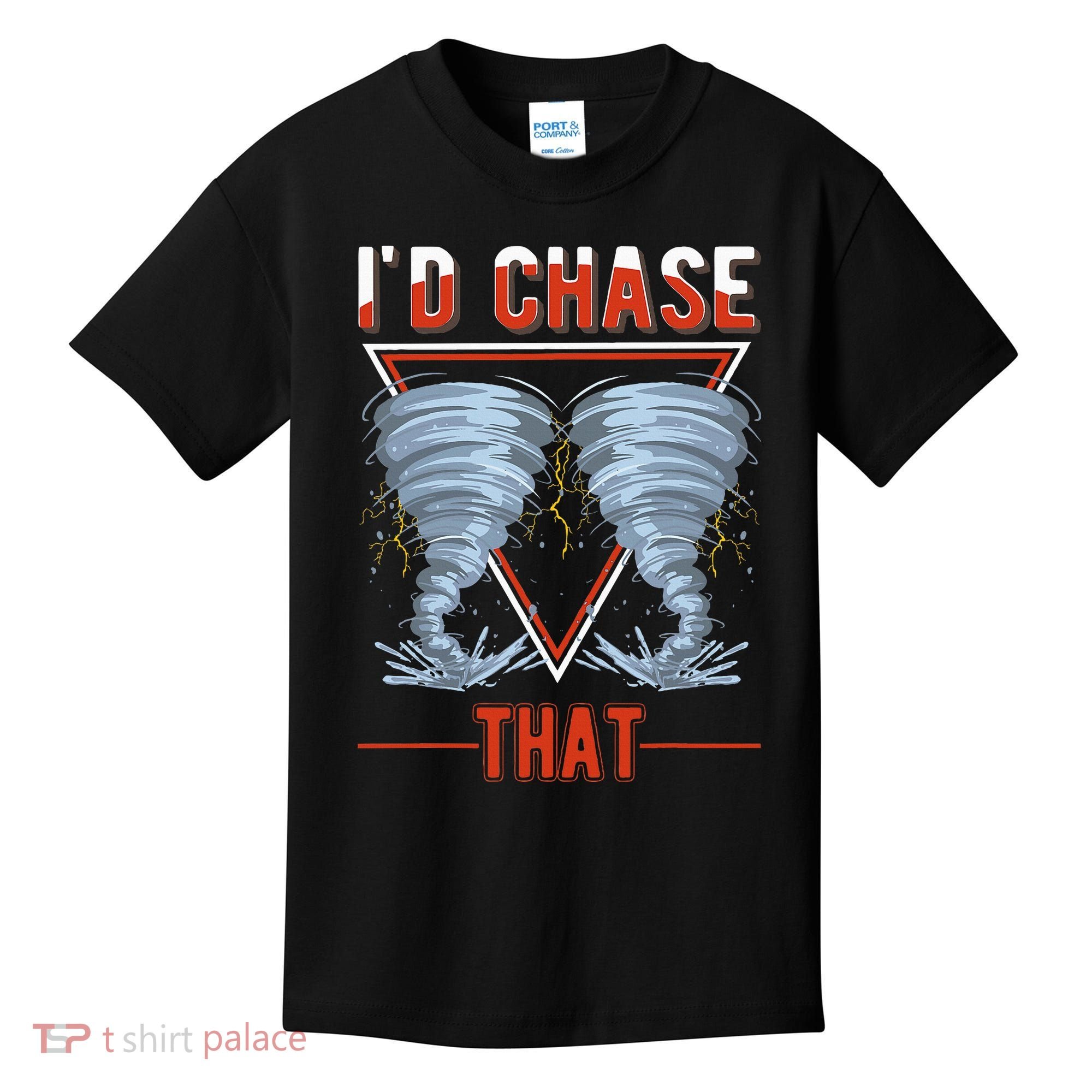 ID Chase That Tornado Storm Chaser Kids T-Shirt