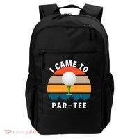 I Came To ParTee, Golf Lover Golf Player Golfing Funny Golf Backpack thumb 0