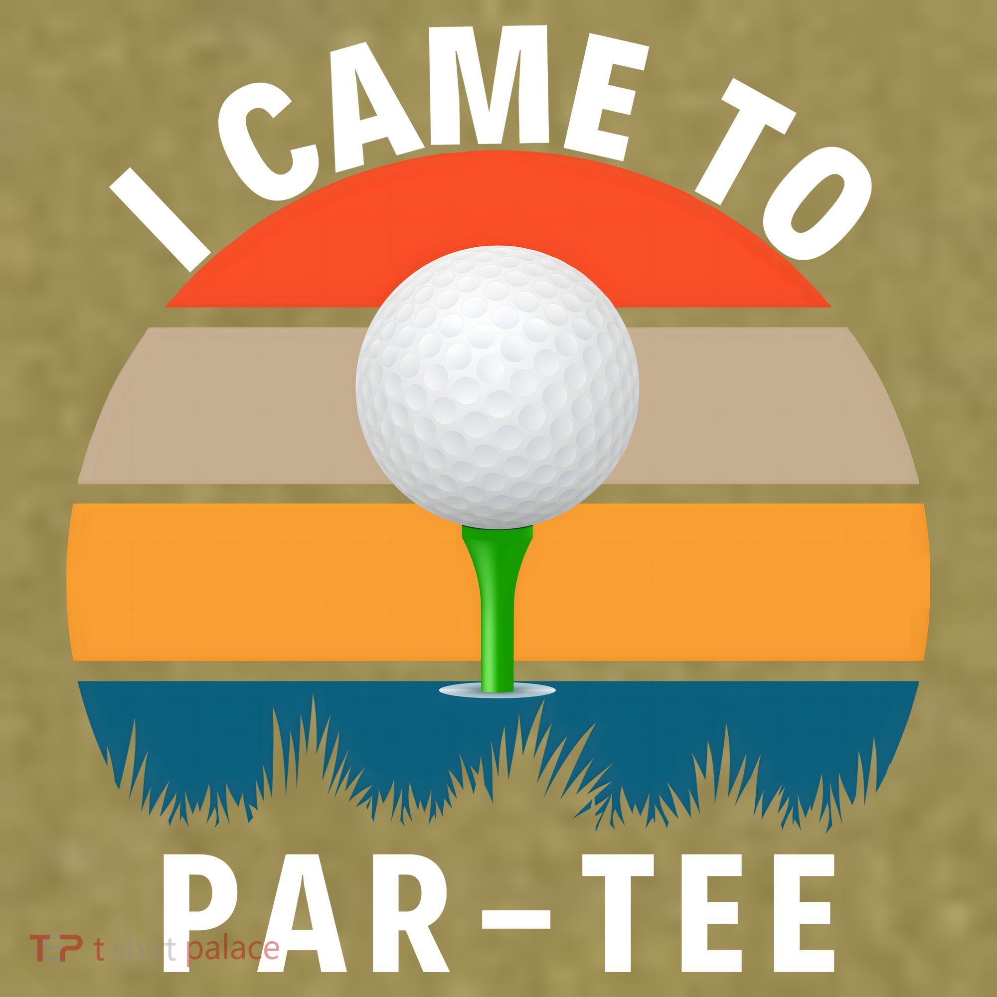 I Came To ParTee, Golf Lover Golf Player Golfing Funny Golf Garment-Dyed Women's Muscle Tee