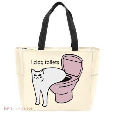I Clog Toilets Tote Bag