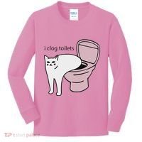 I Clog Toilets Kids Long Sleeve Shirt thumb 0