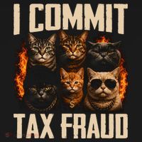 I Commit Tax Fraud Funny Cat Crew Mousepad thumb 1