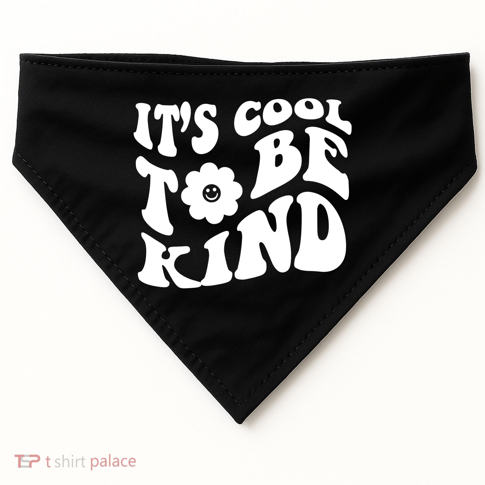 It's Cool To Be Kind Retro Quote USA-Made Doggie Bandana