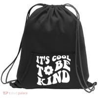 It's Cool To Be Kind Retro Quote Sweatshirt Cinch Pack Bag thumb 0
