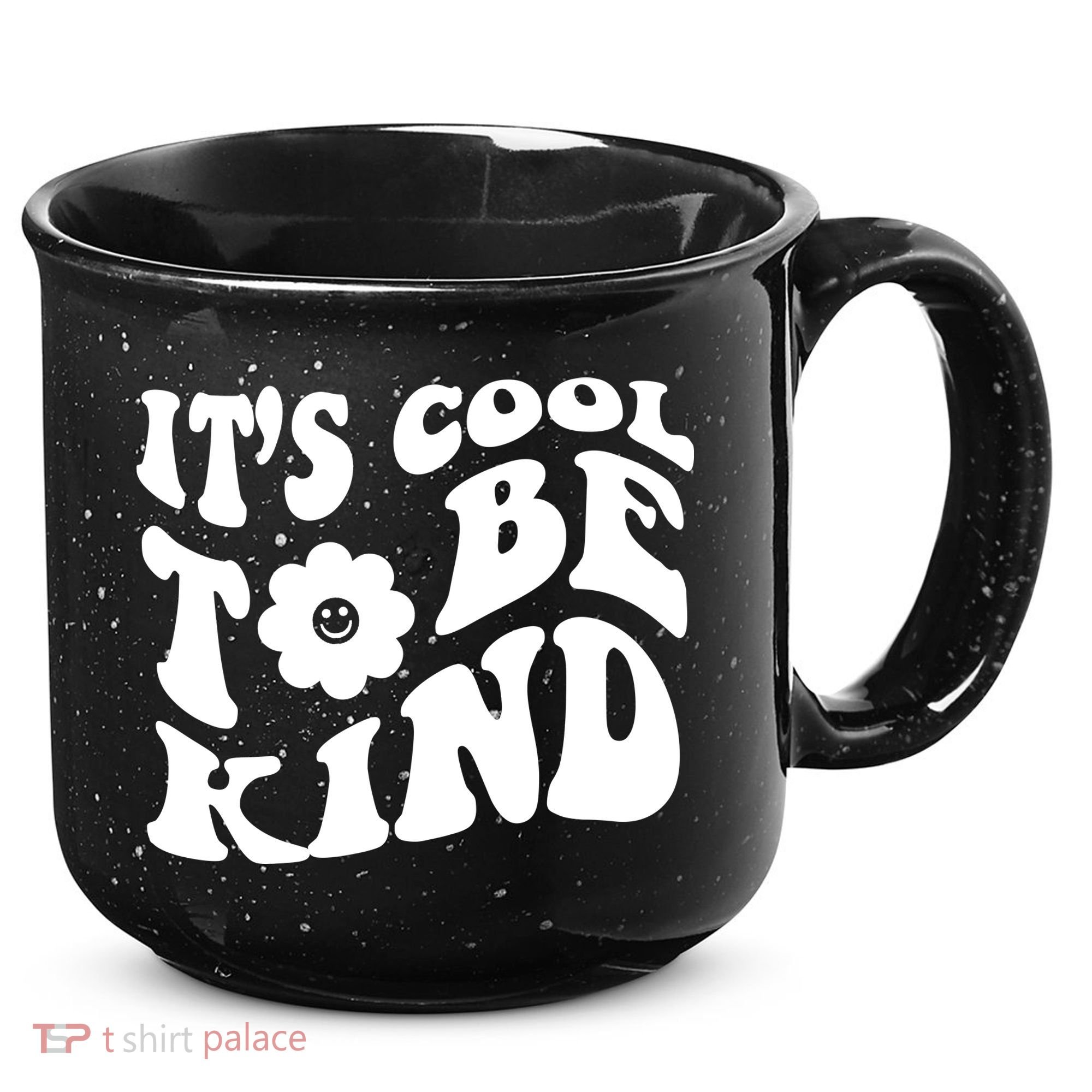 It's Cool To Be Kind Retro Quote 15oz Campfire Ceramic Mug