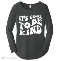 It's Cool To Be Kind Retro Quote Women's Perfect Tri Tunic Long Sleeve Shirt thumb 0