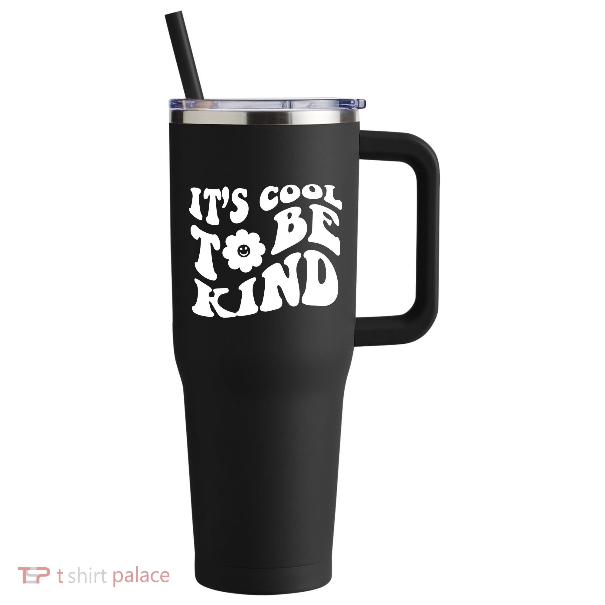 It's Cool To Be Kind Retro Quote 40oz Vacuum Insulated Stainless Steel Travel Tumbler