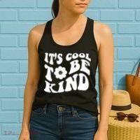 It's Cool To Be Kind Retro Quote Women's Tank Top thumb 2