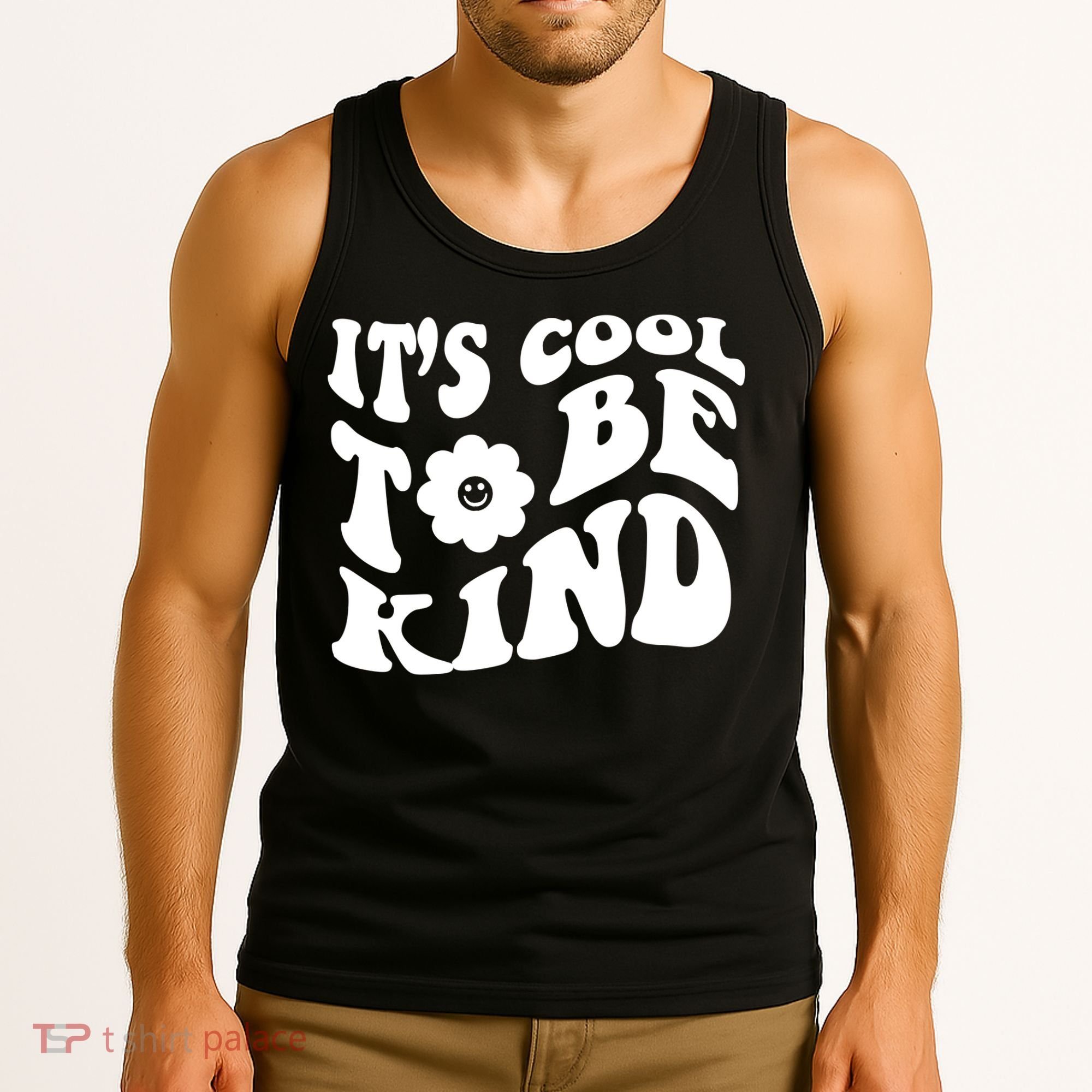 It's Cool To Be Kind Retro Quote Tank Top