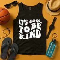 It's Cool To Be Kind Retro Quote Tank Top thumb 4