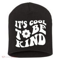 It's Cool To Be Kind Retro Quote Short Acrylic Beanie thumb 0