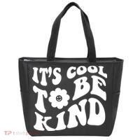 It's Cool To Be Kind Retro Quote Tote Bag thumb 0