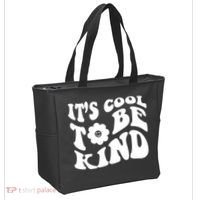It's Cool To Be Kind Retro Quote Tote Bag thumb 2