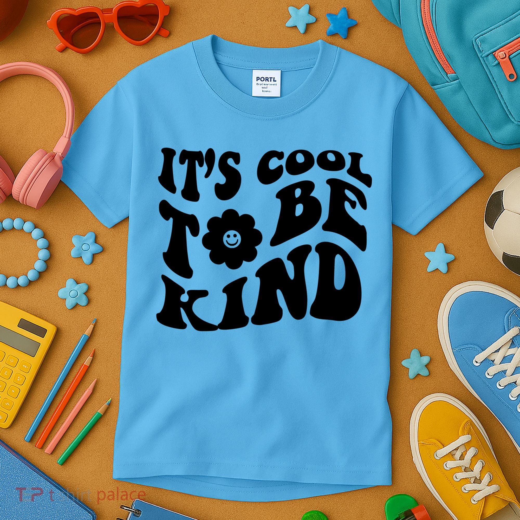 It's Cool To Be Kind Retro Quote Kids T-Shirt