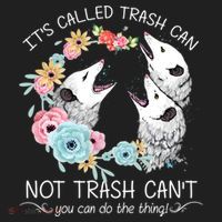 Its Called Trash Can Not Trash Cant Possum With Flowers Gift Women's Sweatshirt thumb 2