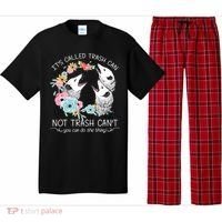 Its Called Trash Can Not Trash Cant Possum With Flowers Gift Pajama Set thumb 0