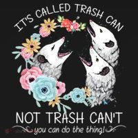 Its Called Trash Can Not Trash Cant Possum With Flowers Gift Pajama Set thumb 2