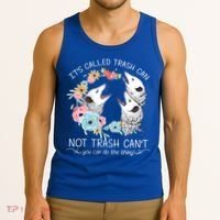 Its Called Trash Can Not Trash Cant Possum With Flowers Gift Tank Top thumb 3