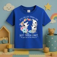 Its Called Trash Can Not Trash Cant Possum With Flowers Gift Toddler T-Shirt thumb 3