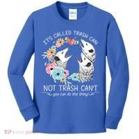 Its Called Trash Can Not Trash Cant Possum With Flowers Gift Kids Long Sleeve Shirt thumb 0