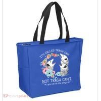 Its Called Trash Can Not Trash Cant Possum With Flowers Gift Tote Bag thumb 2