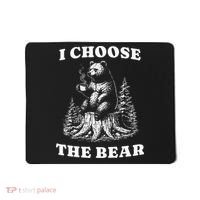 I Choose The Bear Safer In The Woods With A Bear Than A Man Mousepad thumb 0