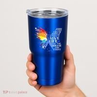 I Choose To Love Life And Fight Gift Tumbler thumb 2