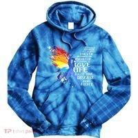 I Choose To Love Life And Fight Gift Tie Dye Hoodie thumb 0