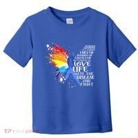 I Choose To Love Life And Fight Gift Toddler T-Shirt thumb 0