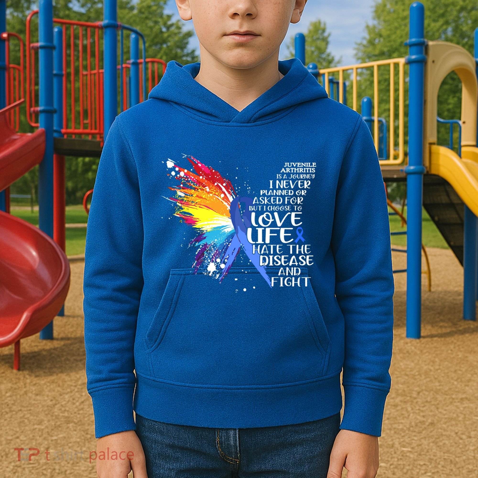I Choose To Love Life And Fight Gift Kids Hoodie