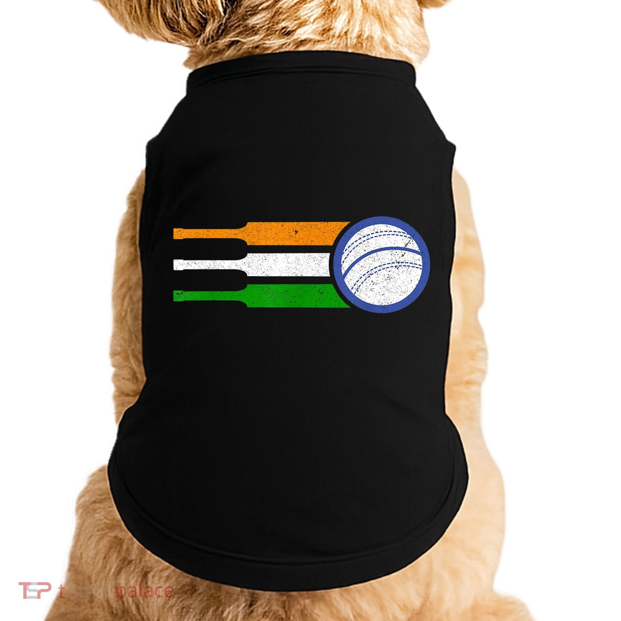 India Cricket Team Gift Indian Cricket Fan Flag Gift Doggie Tank