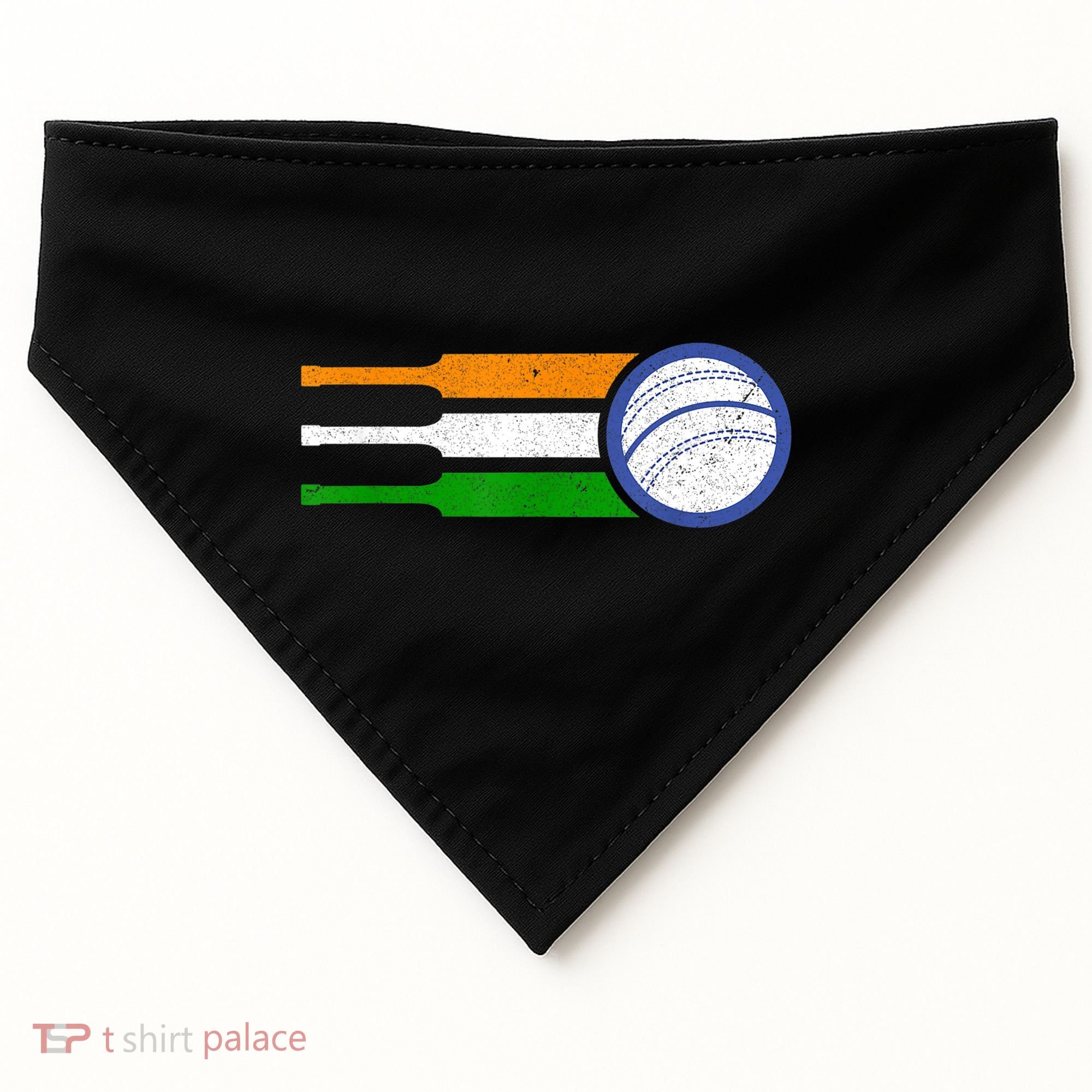 India Cricket Team Gift Indian Cricket Fan Flag Gift USA-Made Doggie Bandana