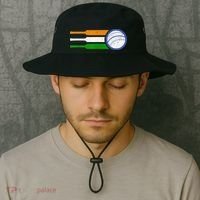 India Cricket Team Gift Indian Cricket Fan Flag Gift Bucket Hat thumb 2
