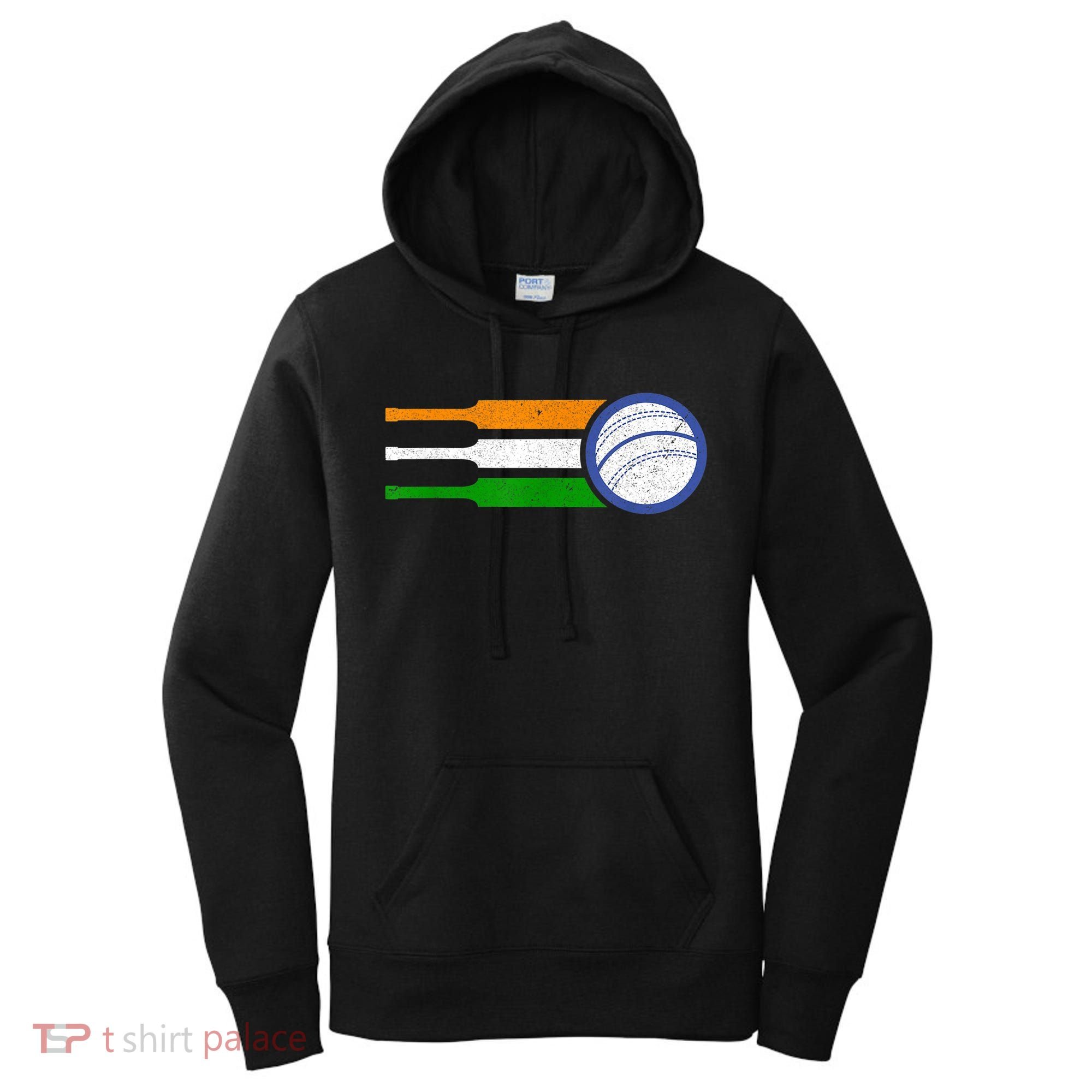 India Cricket Team Gift Indian Cricket Fan Flag Gift Women's Hoodie