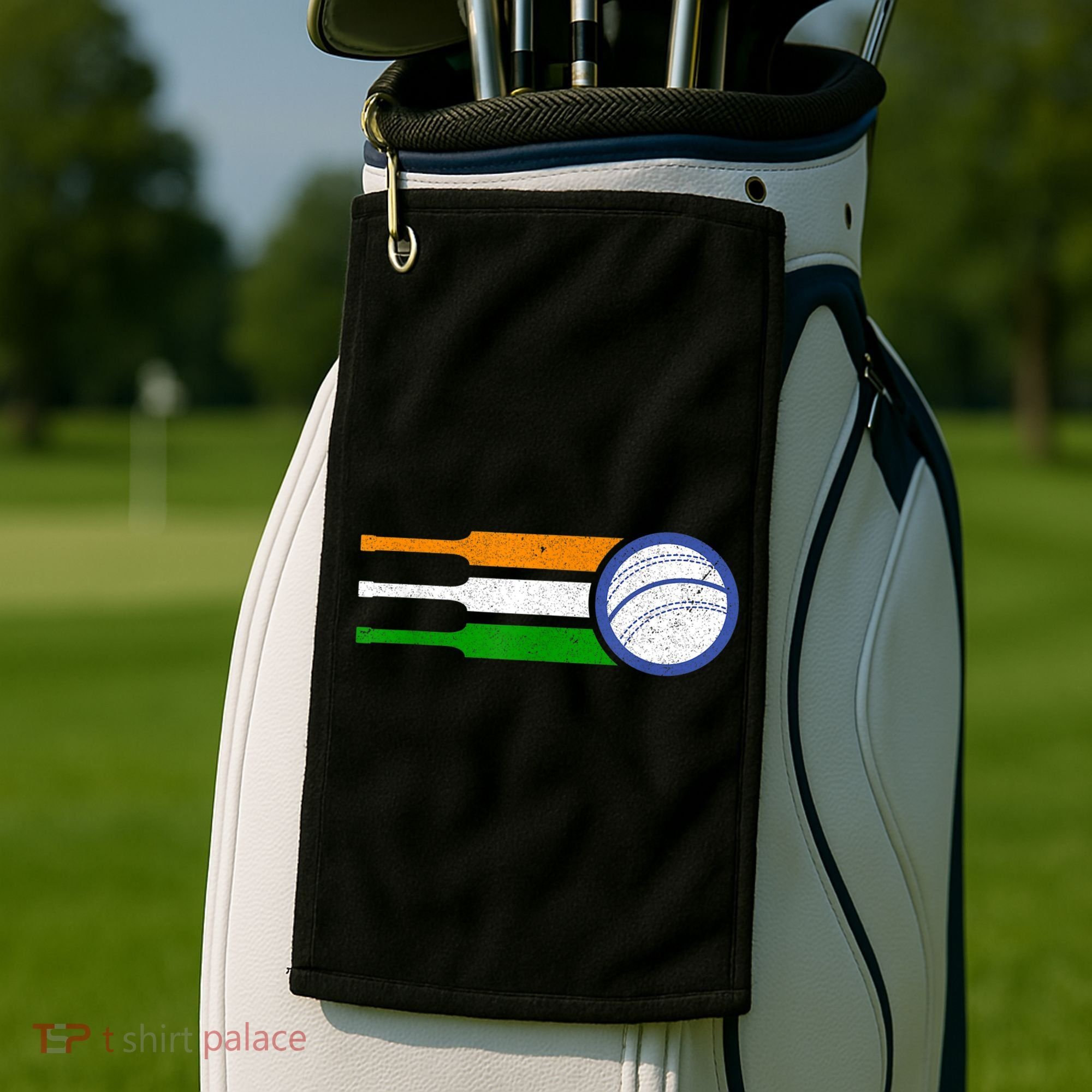 India Cricket Team Gift Indian Cricket Fan Flag Gift Golf Towel