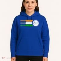 India Cricket Team Gift Indian Cricket Fan Flag Gift Hoodie thumb 5