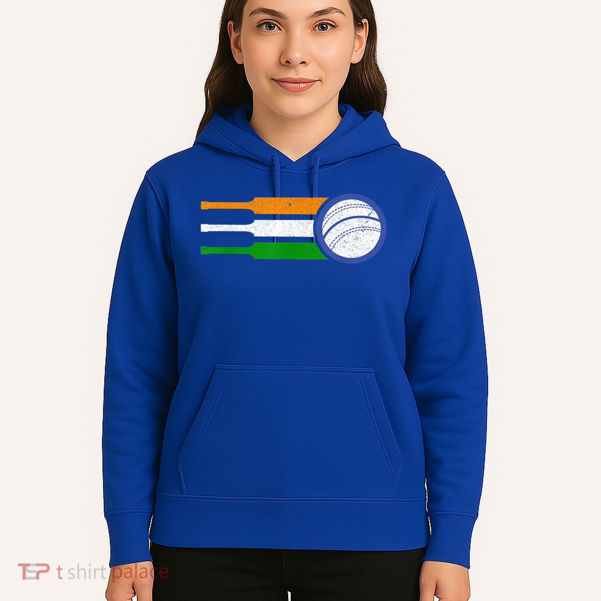 India Cricket Team Gift Indian Cricket Fan Flag Gift Hoodie