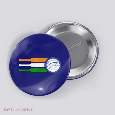 India Cricket Team Gift Indian Cricket Fan Flag Gift Button